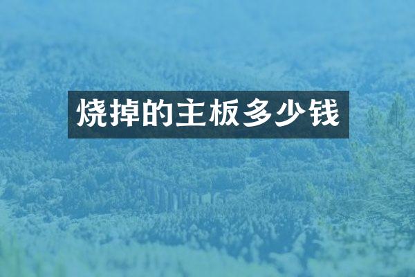 烧掉的主板多少钱