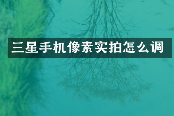 三星手机像素实拍怎么调