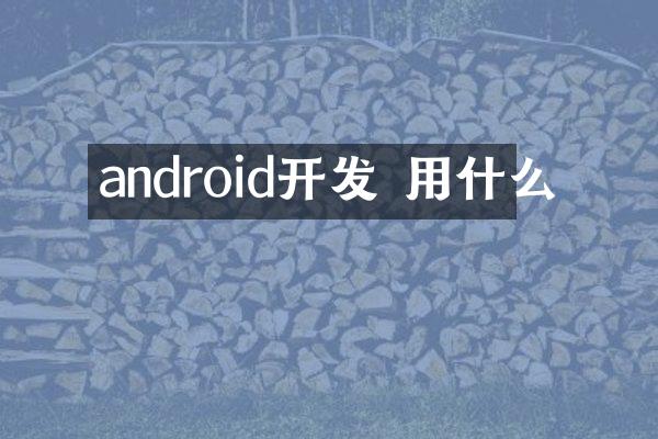 android开发 用什么