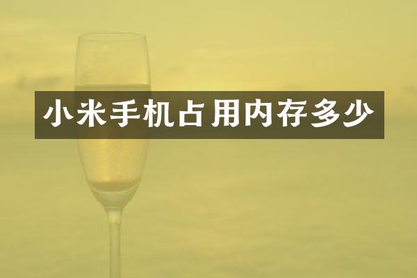 小米手机占用内存多少