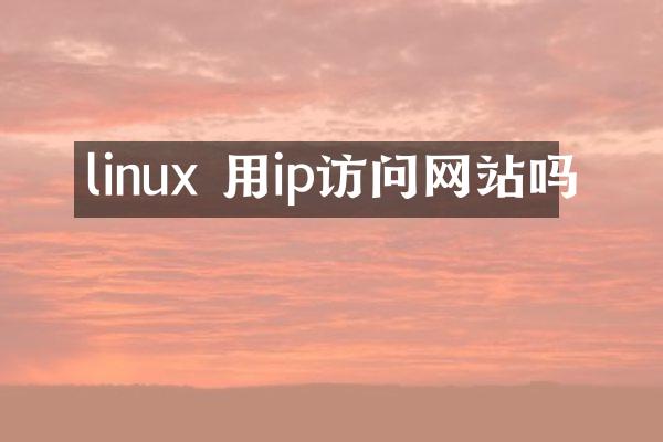 linux 用ip访问网站吗