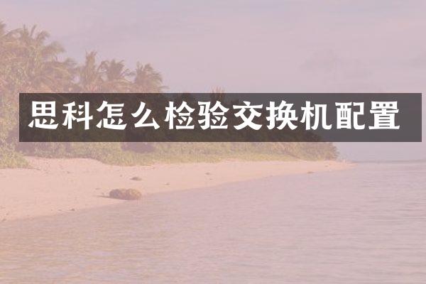 思科怎么检验交换机配置