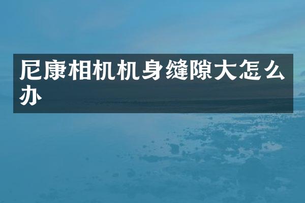 尼康相机机身缝隙大怎么办
