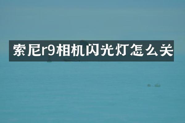 索尼r9相机闪光灯怎么关