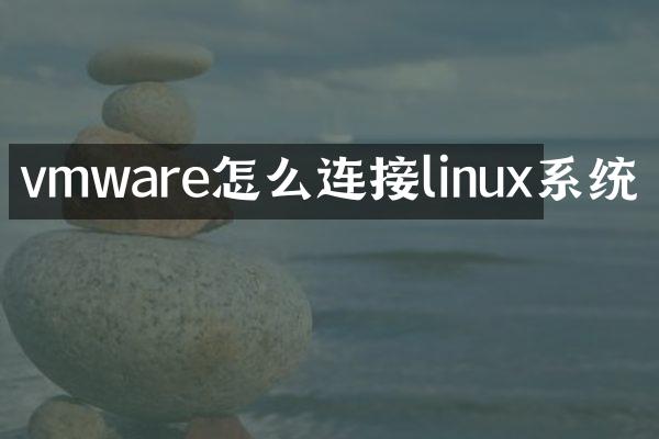 vmware怎么连接linux系统