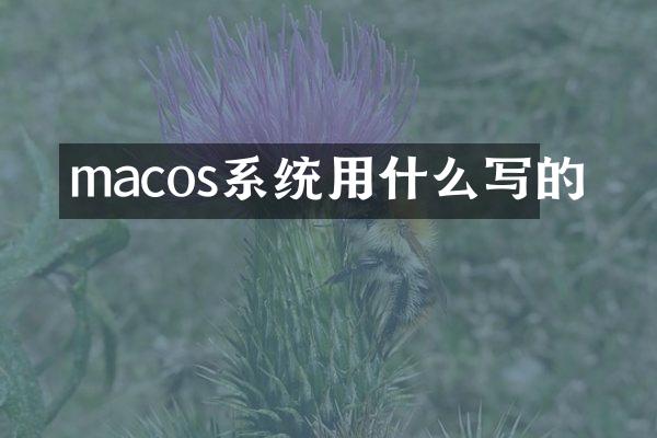 macos系统用什么写的