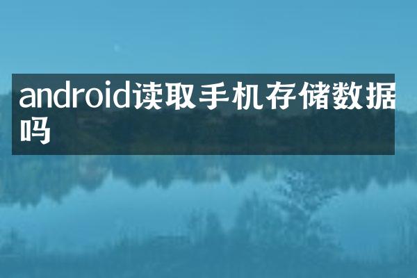 android读取手机存储数据库吗