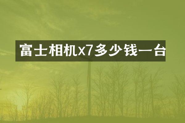富士相机x7多少钱一台