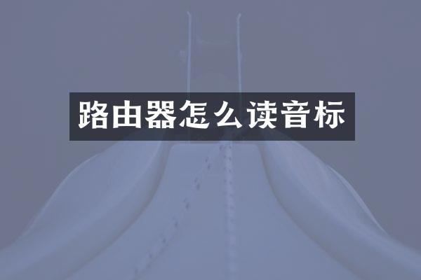 路由器怎么读音标