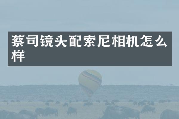 蔡司镜头配索尼相机怎么样