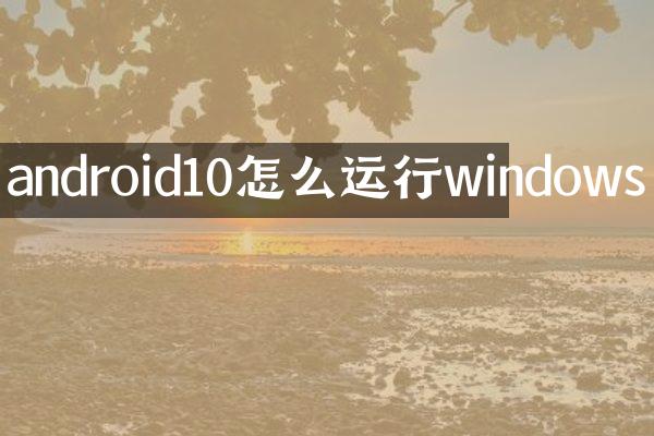 android10怎么运行windows