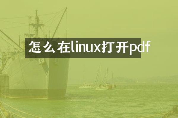 怎么在linux打开pdf