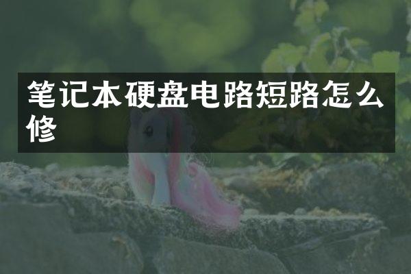 笔记本硬盘电路短路怎么修