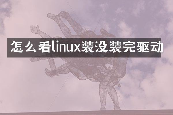 怎么看linux装没装完驱动