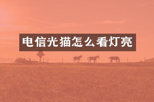 电信光猫怎么看灯亮