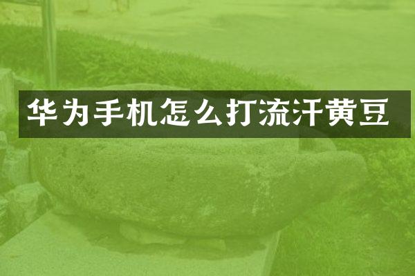 华为手机怎么打流汗黄豆