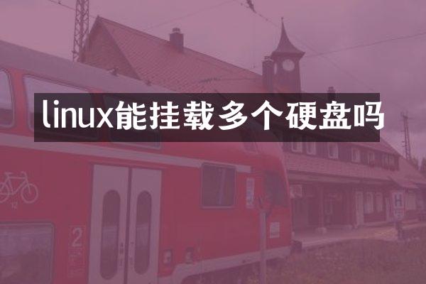 linux能挂载多个硬盘吗