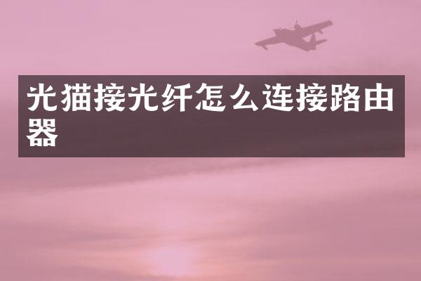 光猫接光纤怎么连接路由器