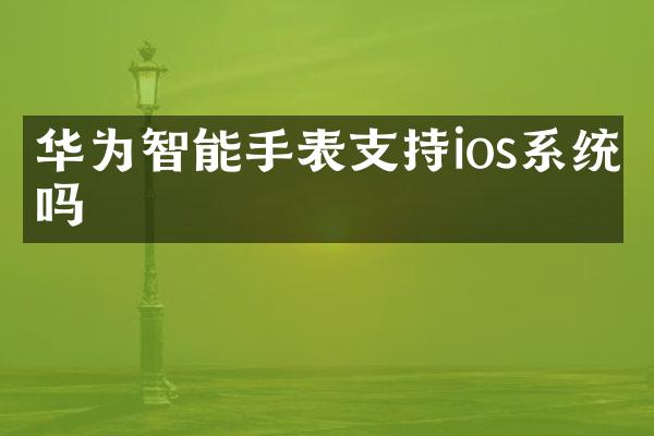 华为智能手表支持ios系统吗