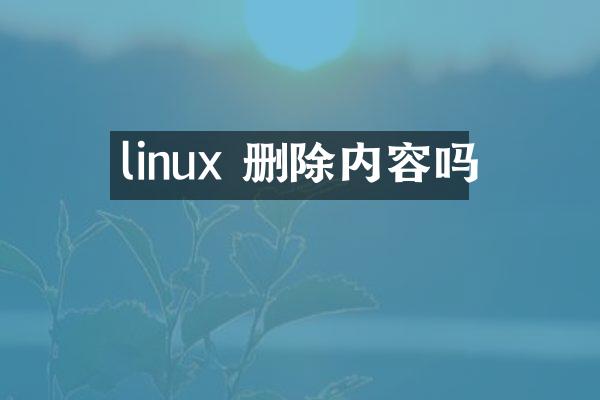 linux 删除内容吗