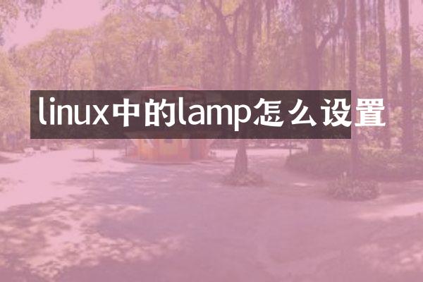 linux中的lamp怎么设置