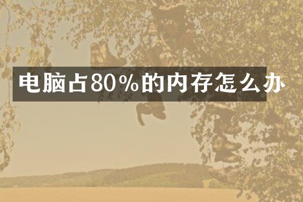 电脑占80%的内存怎么办
