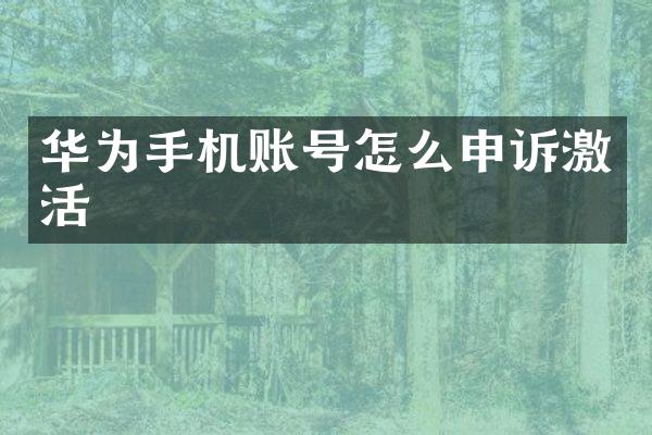 华为手机账号怎么申诉激活