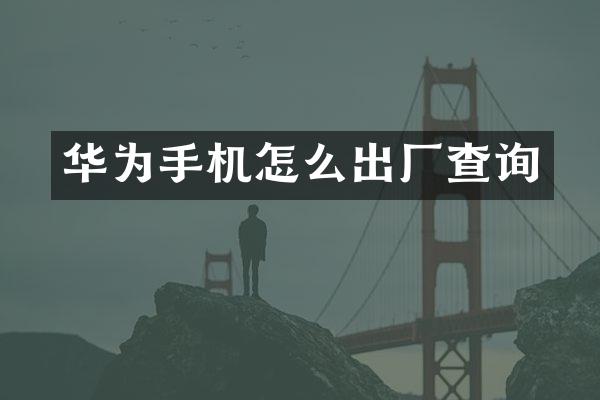 华为手机怎么出厂查询