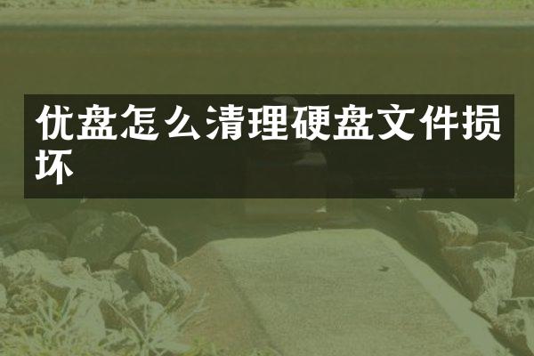 优盘怎么清理硬盘文件损坏