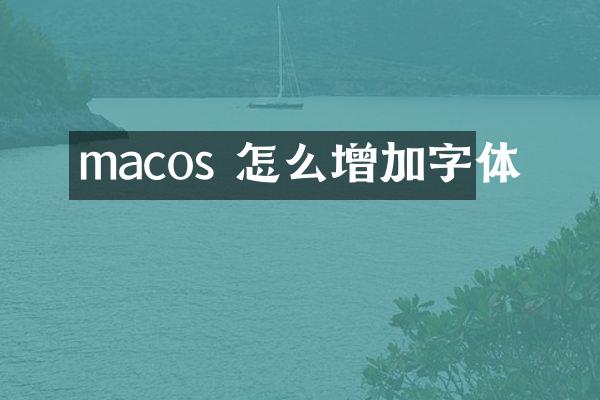 macos 怎么增加字体