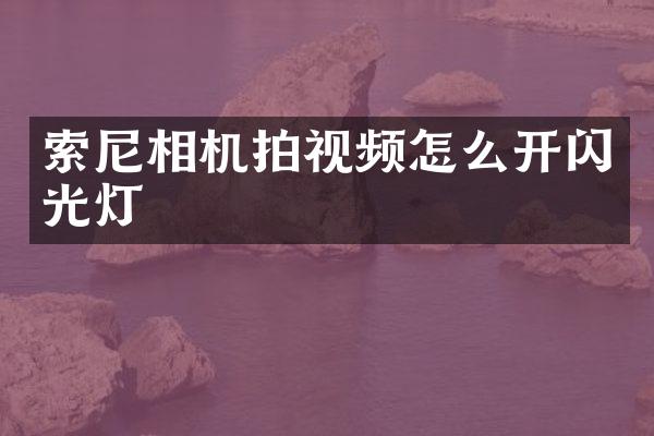 索尼相机拍视频怎么开闪光灯