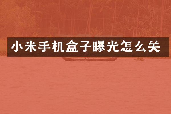 小米手机盒子曝光怎么关