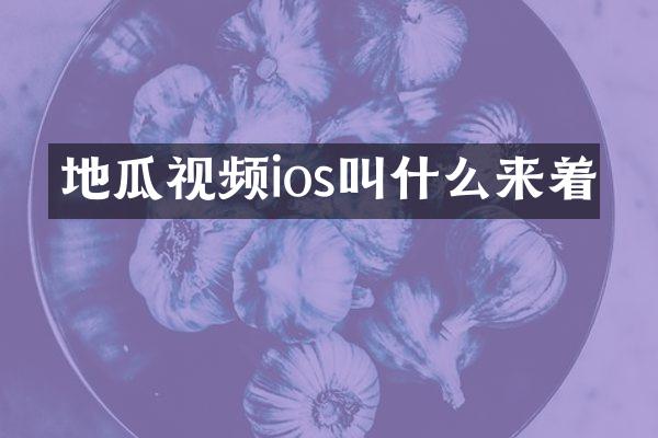 地瓜视频ios叫什么来着