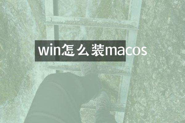 win怎么装macos