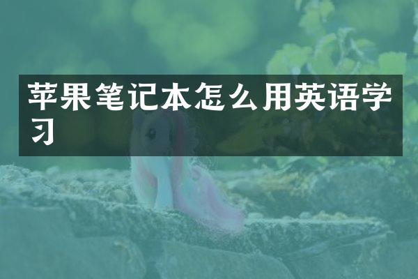苹果笔记本怎么用英语学习