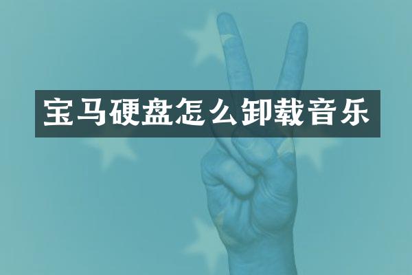 宝马硬盘怎么卸载音乐