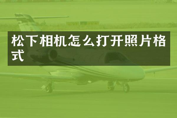 相机怎么打开照片格式