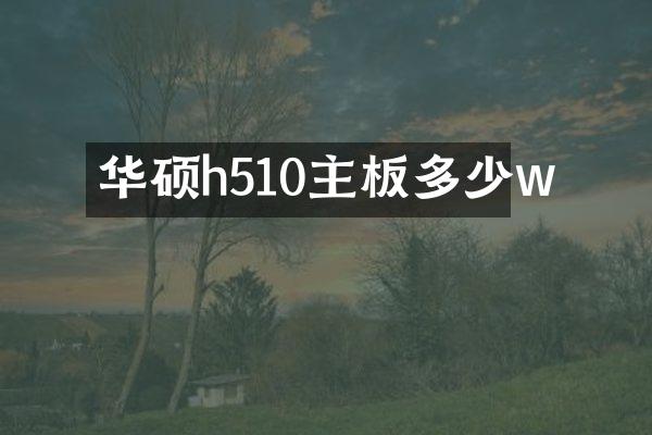 华硕h510主板多少w