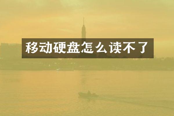 移动硬盘怎么读不了