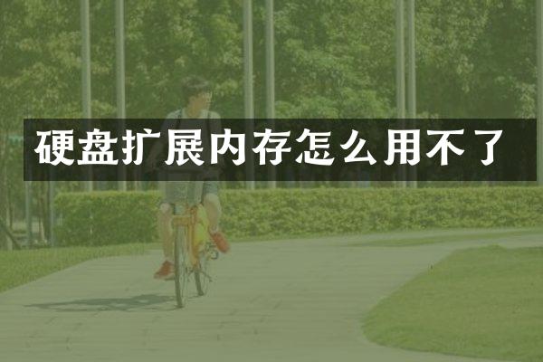 硬盘扩展内存怎么用不了