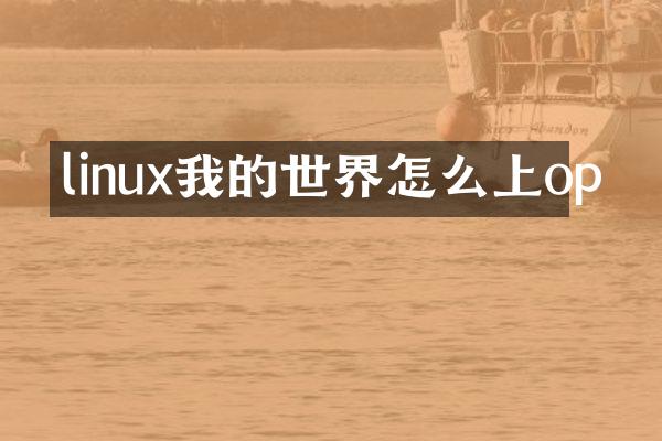 linux我的世界怎么上op