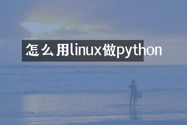 怎么用linux做python