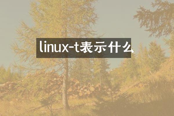 linux-t表示什么
