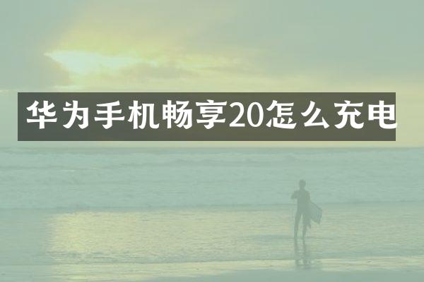 华为手机畅享20怎么充电