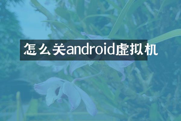 怎么关android虚拟机