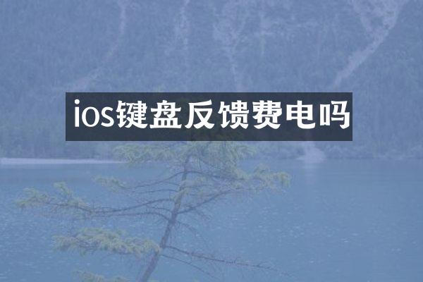 ios键盘反馈费电吗