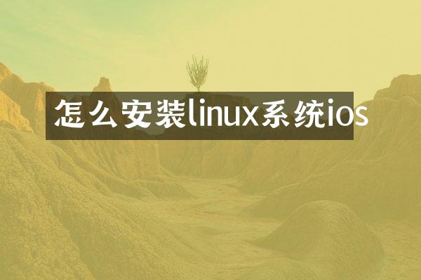 怎么安装linux系统ios