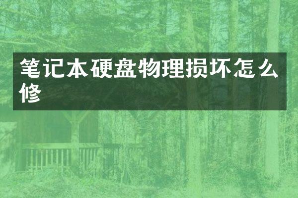 笔记本硬盘物理损坏怎么修