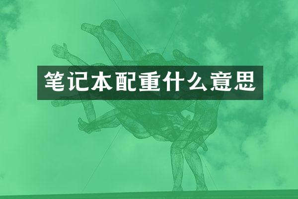 笔记本配重什么意思