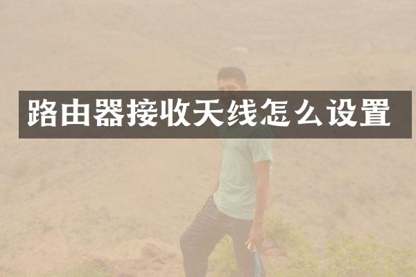 路由器接收天线怎么设置